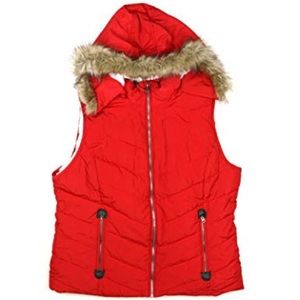GreenTea Orange Puffer Vest